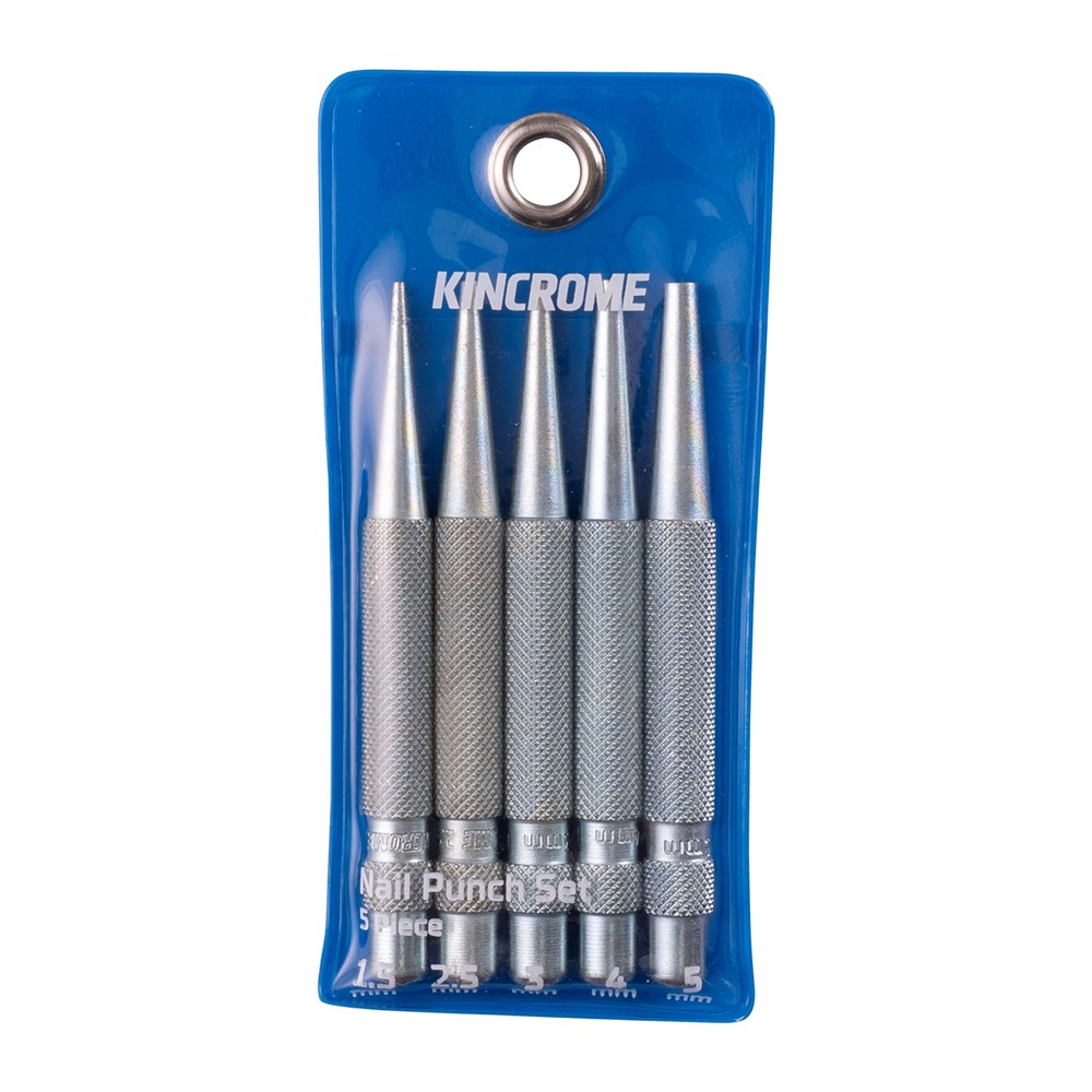 Kincrome K9479 Nail Punch Set 5 Piece Chisels, Prying & Punches