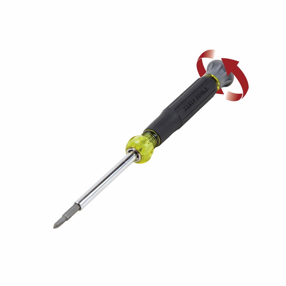 KLEIN Tools A-32581 Multi-Bit Electronics Screwdriver 4-in-1 Phillips & Slotted Bits - Image 3