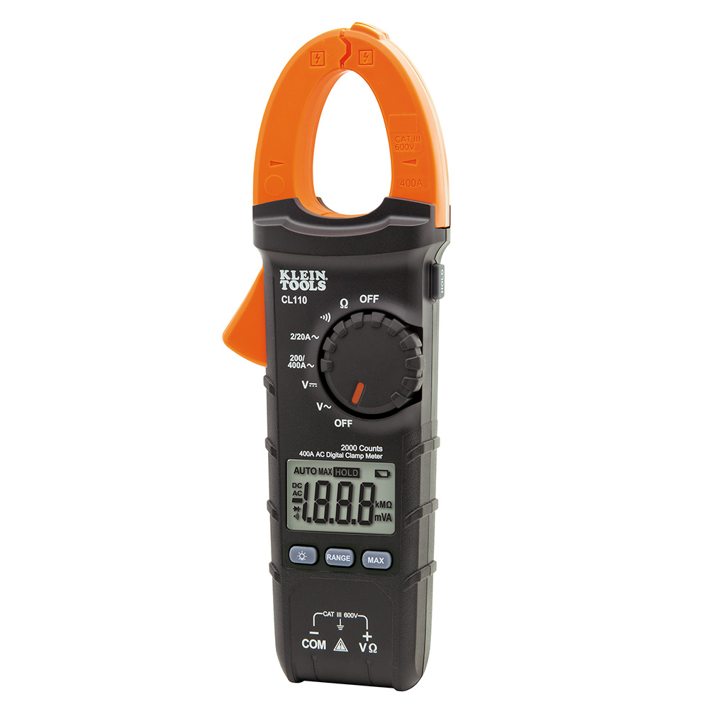 KLEIN Tools A-CL110 Clamp Meter Digital AC Auto-Ranging Tester 400 Amp - Image 2