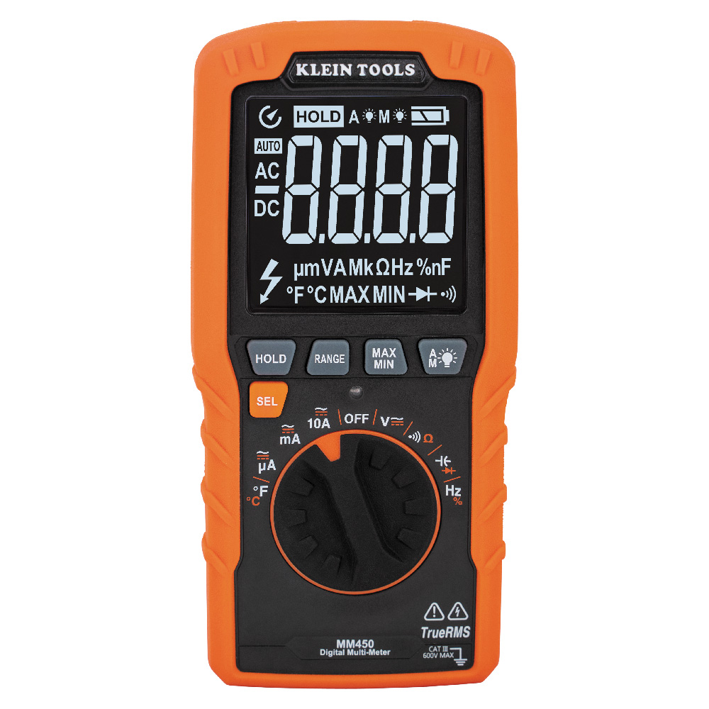 KLEIN Tools A-MM450 Slim Digital Multimeter TRMS Auto-Ranging 600V Temp - Image 3