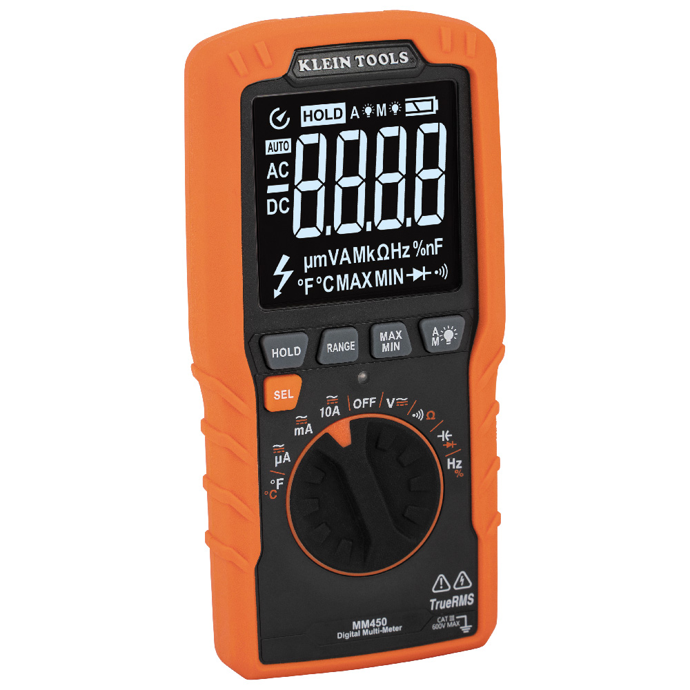 KLEIN Tools A-MM450 Slim Digital Multimeter TRMS Auto-Ranging 600V Temp - Image 2