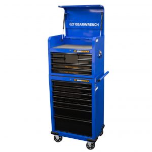 GEARWRENCH 26″ 7 Drawer Deep Tool Chest with 7 Drawer Roller Cabinet Set – Limited Edition Blue 83155BL 83159BL