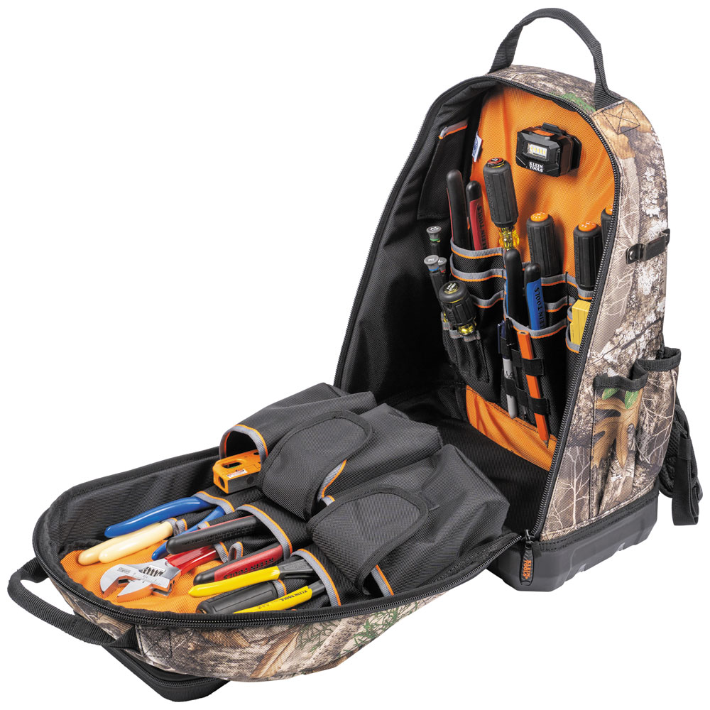 KLEIN Tools A-62800BPCAMO Tradesman Pro™ XL Tool Bag Backpack, 40 Pockets, Camo - Image 3
