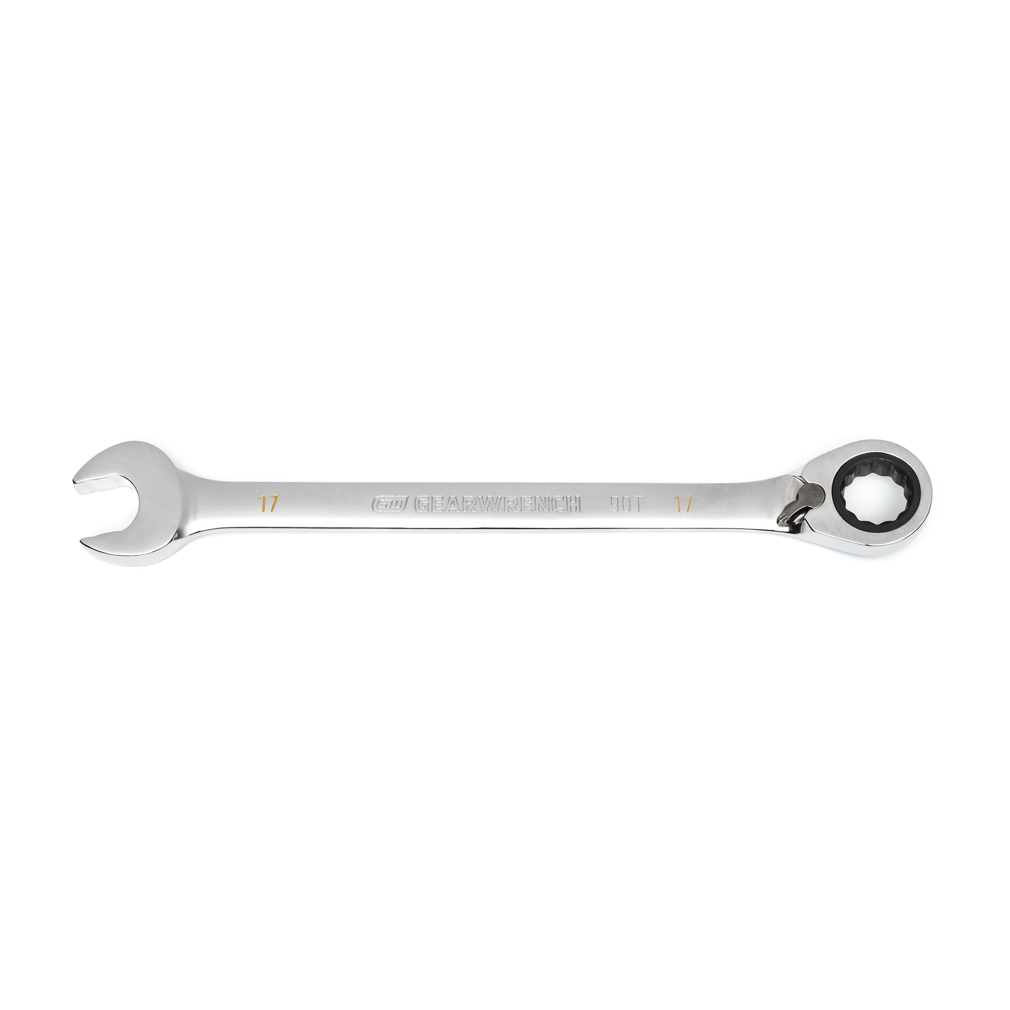 GEARWRENCH 86617 90 Tooth Reversible Combination Ratcheting Wrench Spanner 17mm 90T Image