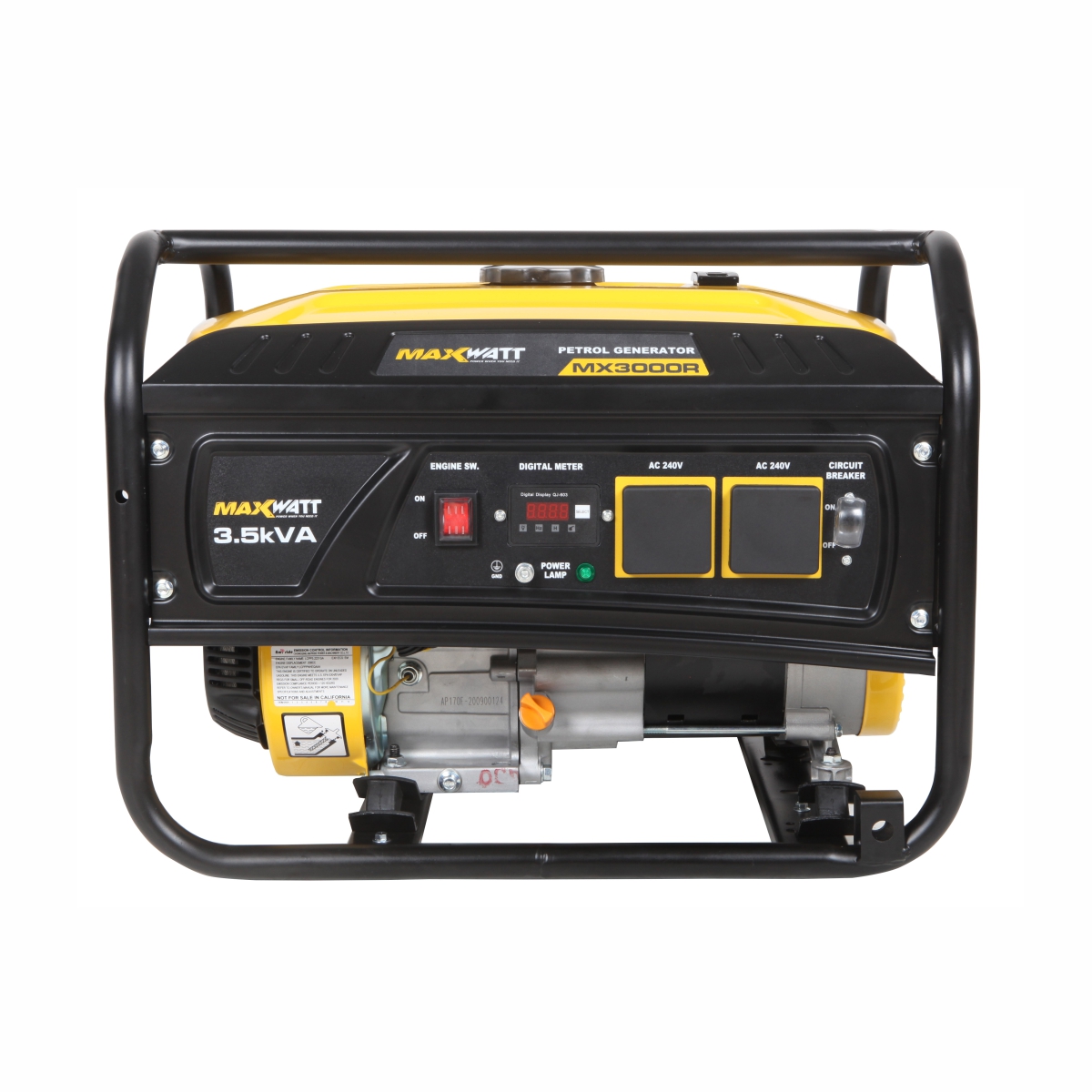 MaxWatt MX3000R 3.5kVA Petrol Generator - Recoil Start - Image 3