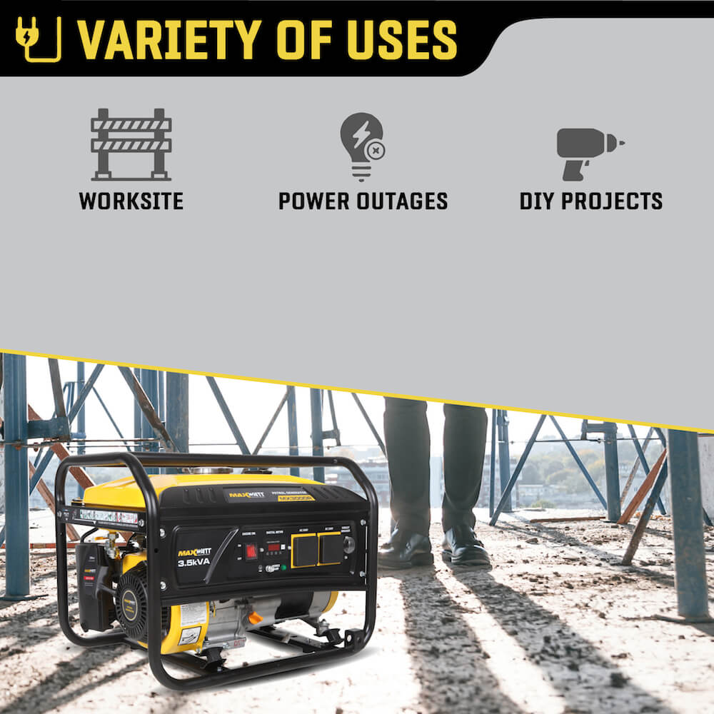 MaxWatt MX3000R 3.5kVA Petrol Generator - Recoil Start - Image 4