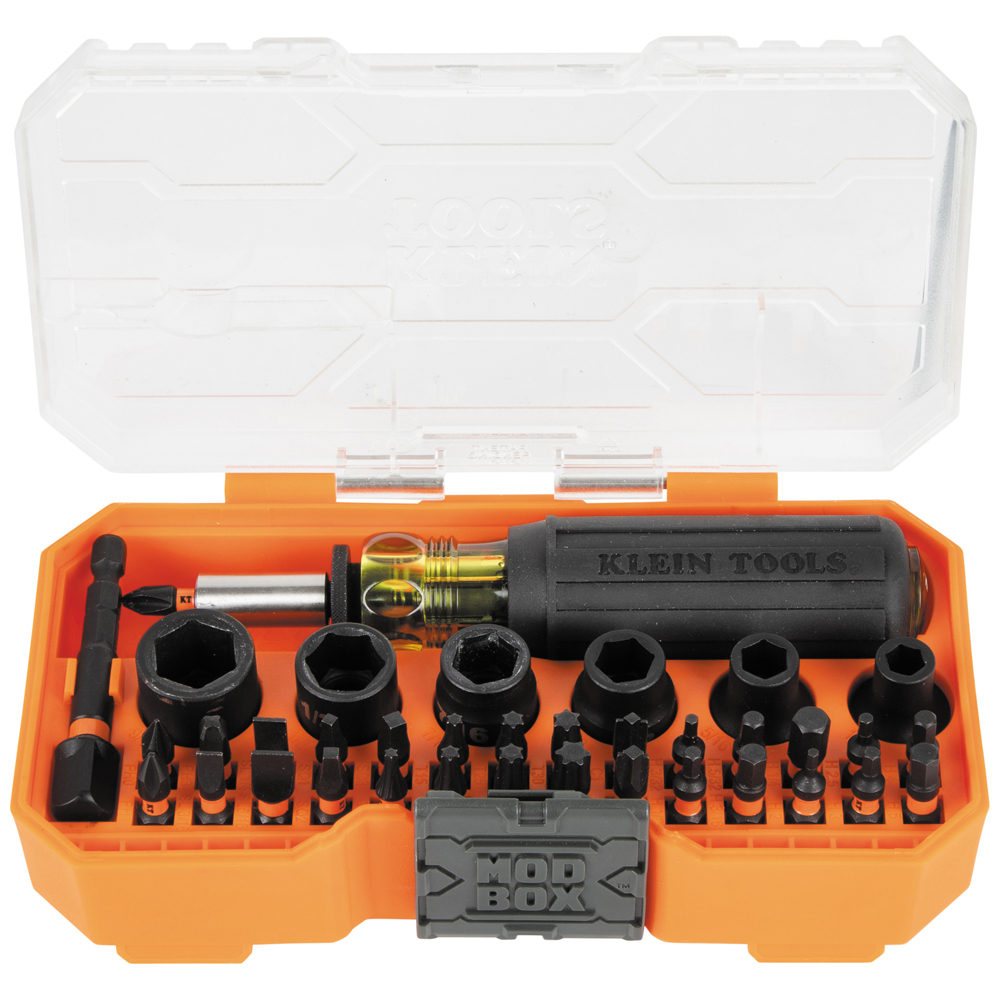 KLEIN Tools A-33805 KNECT™ ProFlex Impact Screwdriver Bit and Socket Set, 38 Piece Set Image