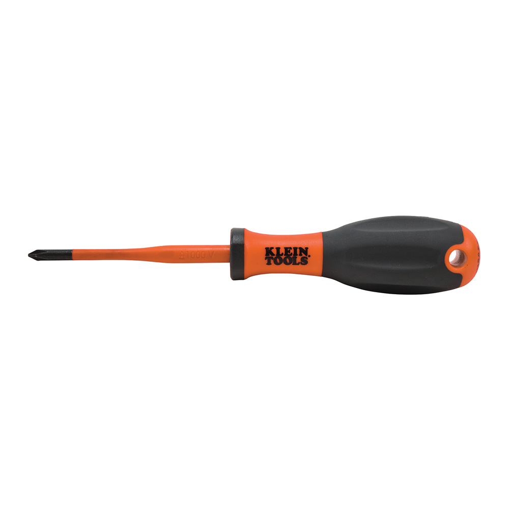 KLEIN Tools 32258INS VDE Insulated Electrician’s 80mm Screwdriver, No.1 Phillips Tip PH1 Image
