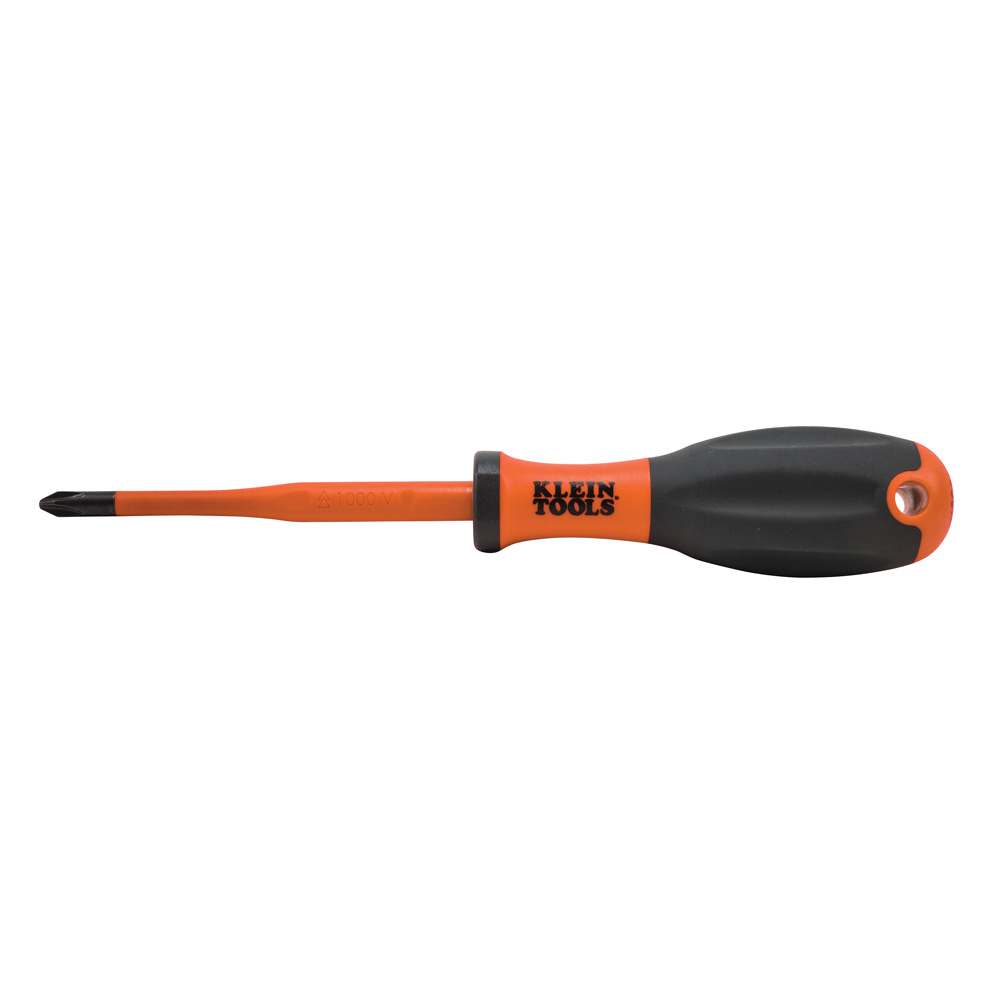KLEIN Tools 32259INS VDE Insulated Electrician’s 100mm Screwdriver, No. 2 Phillips Tip PH2 Image