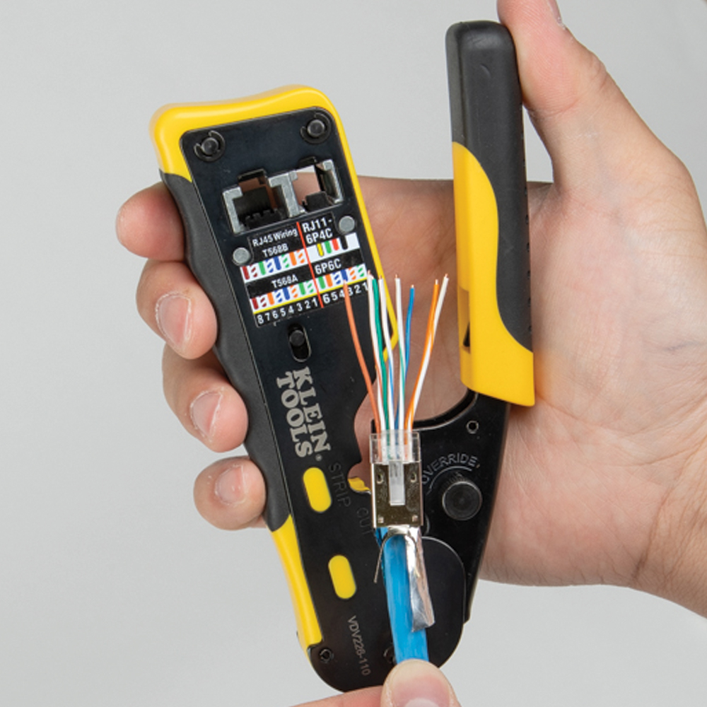 KLEIN Tools A-VDV826-754 Pass-Thru™ Modular Data Plug, RJ45-CAT6A, Shielded (STP), 100-Pack - Image 11