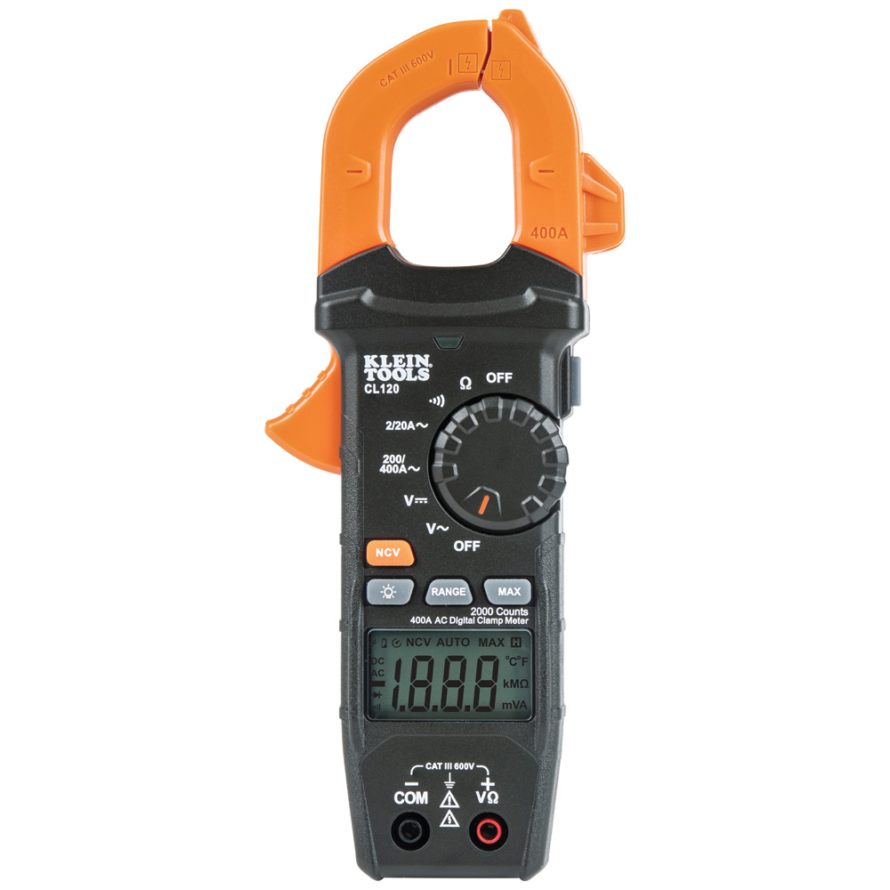 KLEIN Tools A-CL120 Digital Clamp Meter, AC Auto-Ranging 400Amp - Image 3