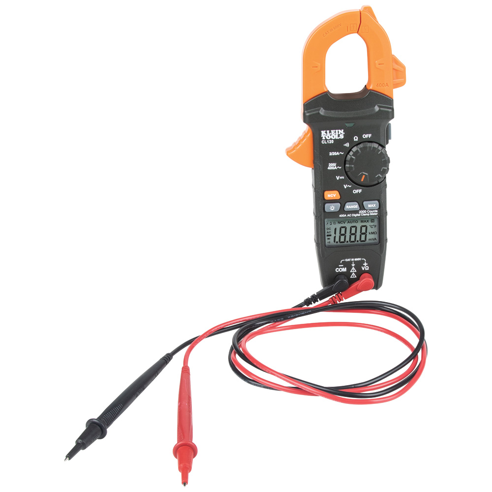 KLEIN Tools A-CL120 Digital Clamp Meter, AC Auto-Ranging 400Amp - Image 2