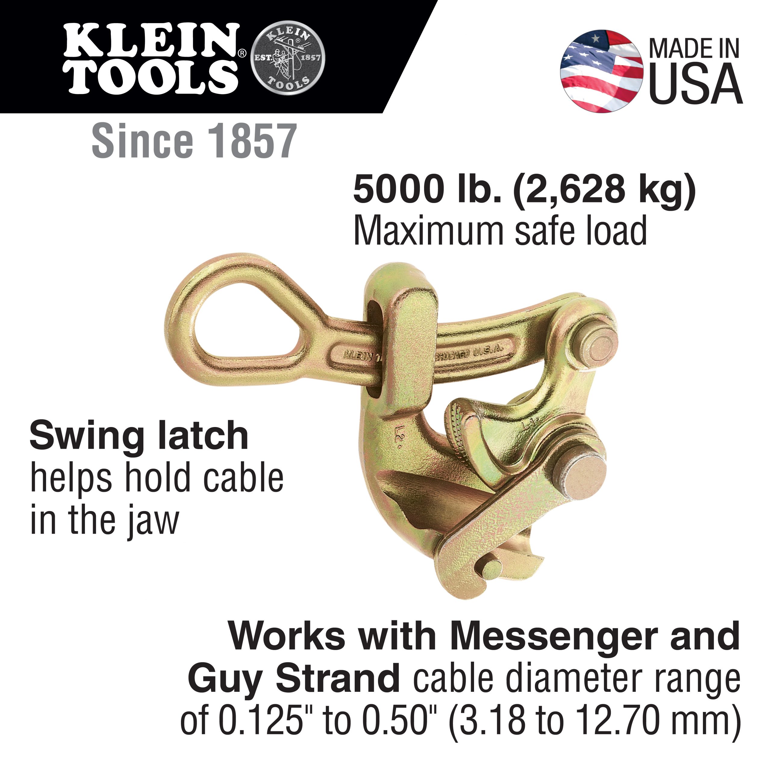 KLEIN Tools A-1604-20L Haven's™ Grip with Swing Latch, Wire Pulling - Image 5