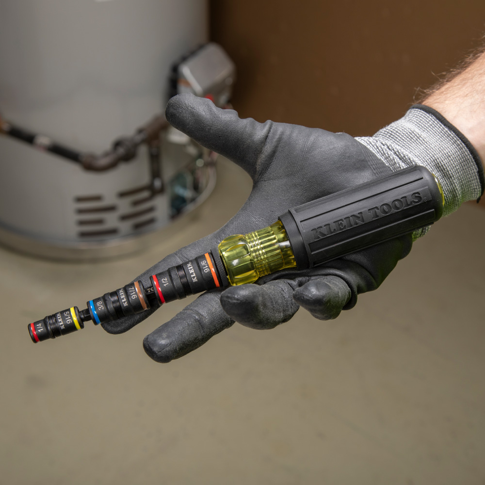 KLEIN Tools A-32910 7-in-1 Impact Rated Flip Socket Set with Handle - Image 6