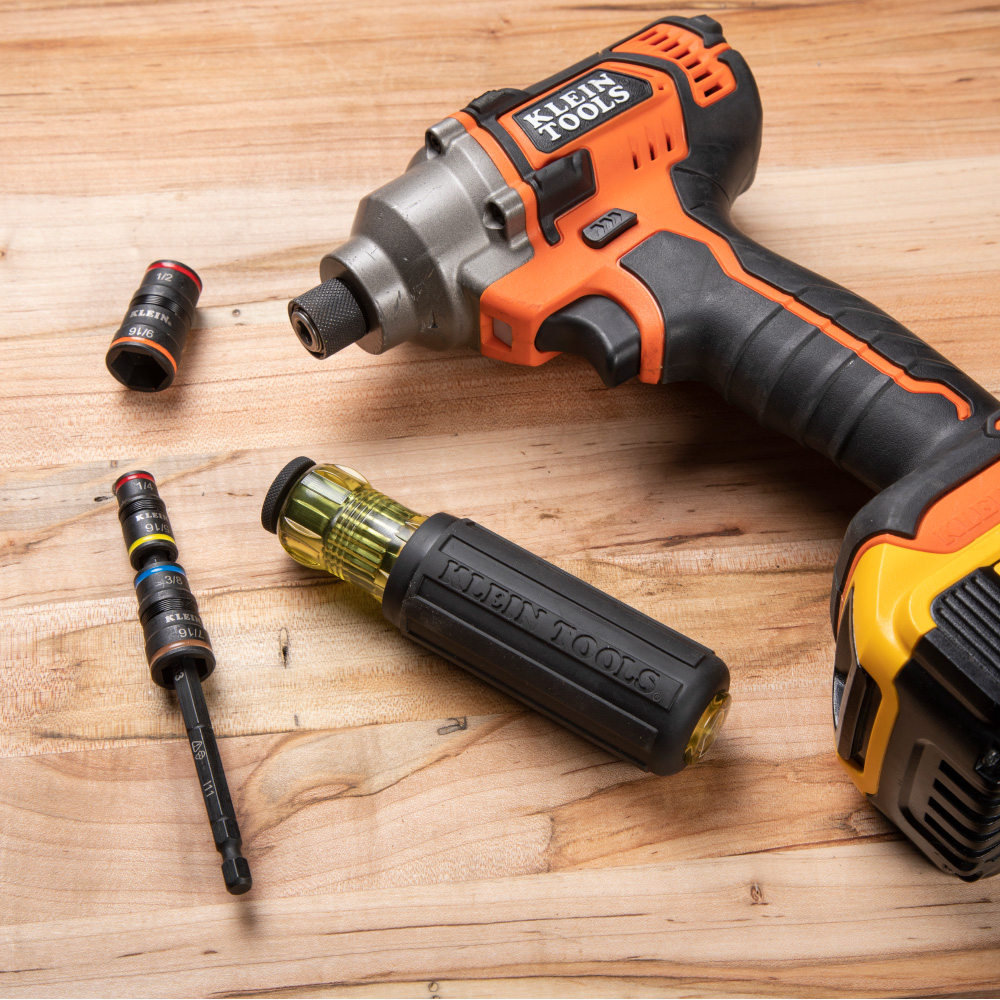 KLEIN Tools A-32910 7-in-1 Impact Rated Flip Socket Set with Handle - Image 7