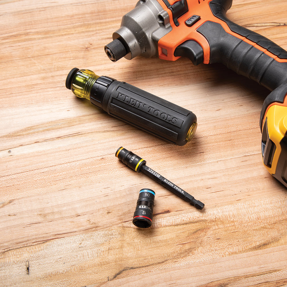 KLEIN Tools A-32932M 4-in-1 Impact Rated Flip Socket Set, Metric - Image 2