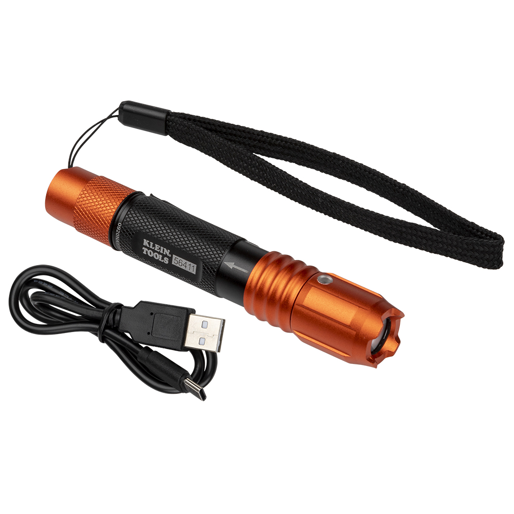 KLEIN Tools A-56411 Rechargeable Waterproof LED Pocket Light with Lanyard Image