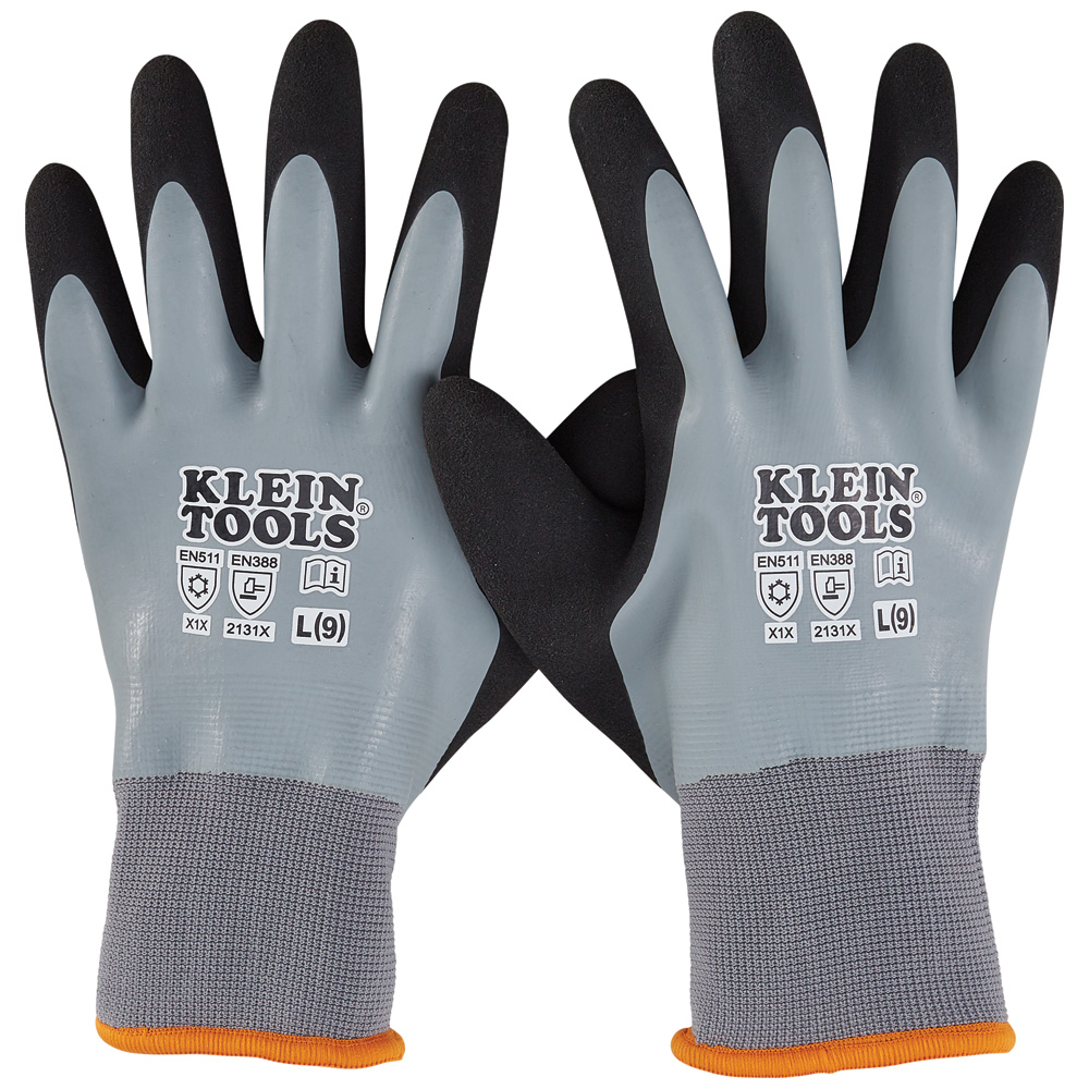 KLEIN Tools A-60389 Thermal Dipped Gloves, Large Image