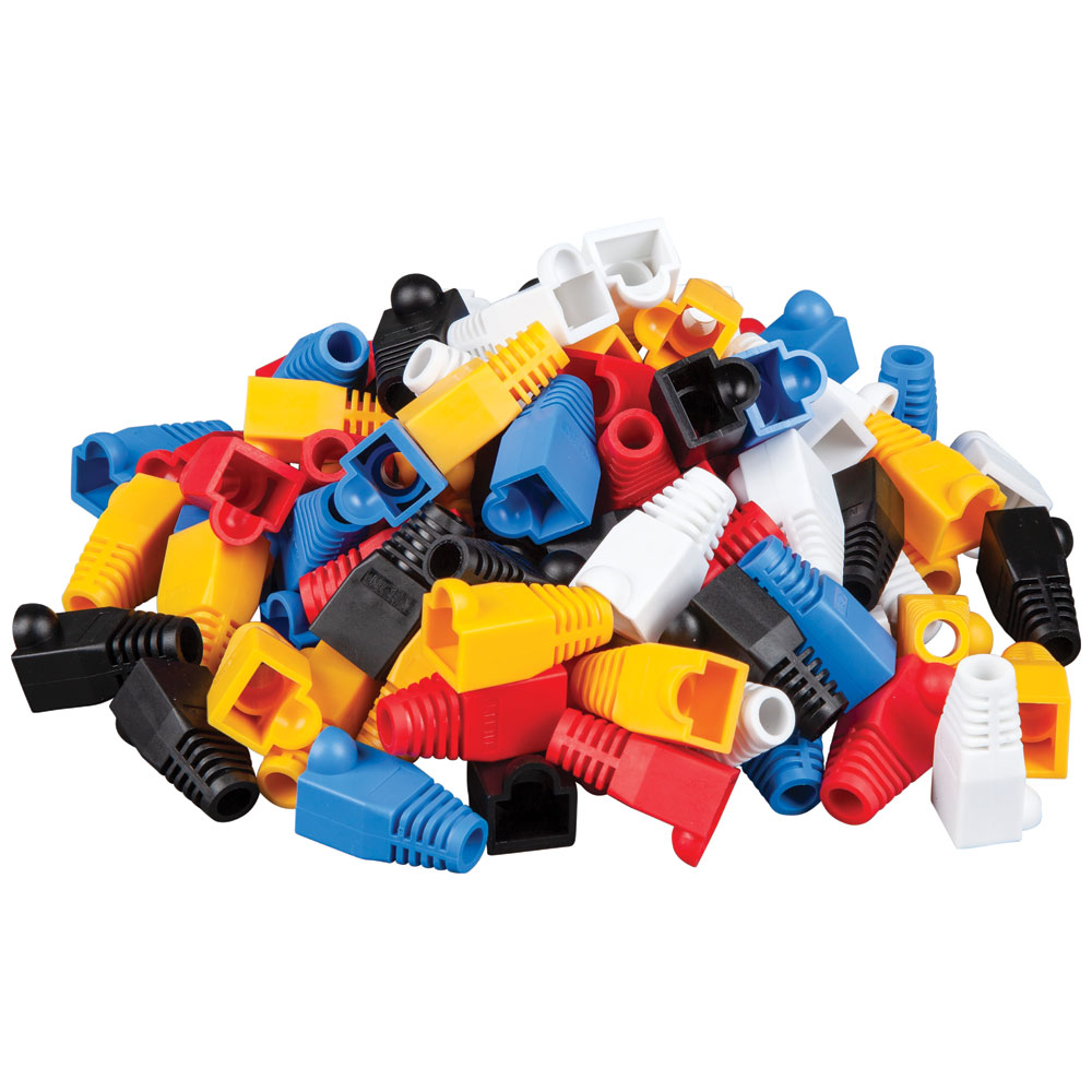 KLEIN Tools A-VDV824-650 Strain Relief Boots for RJ45 Data Plugs, CAT5e/CAT6 Cable, 100 Pack - Image 3