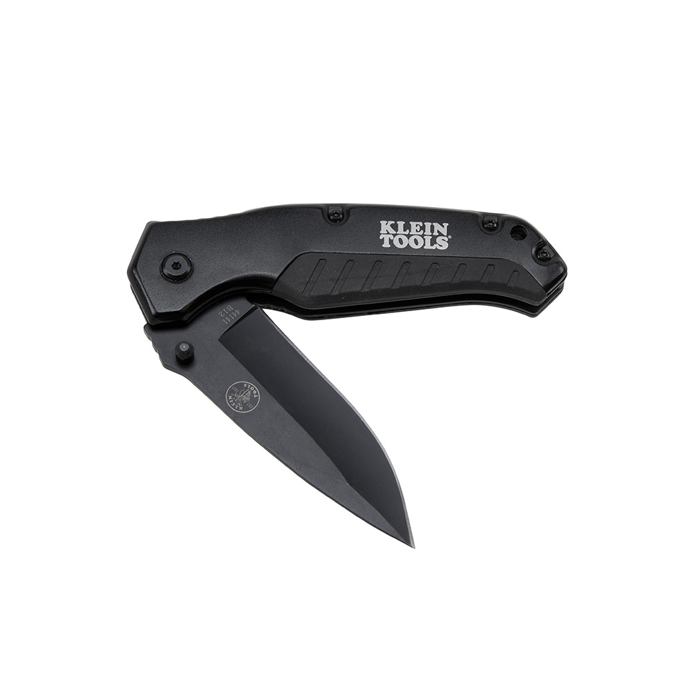 KLEIN Tools A-44220 Pocket Knife, Black, Drop Point Blade - Image 2