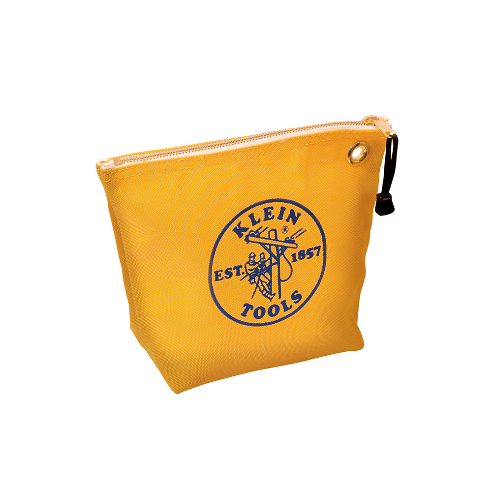 KLEIN Tools A-5539YEL Zippered Bag, Canvas Tool Pouch, 25.4 cm, Yellow Image