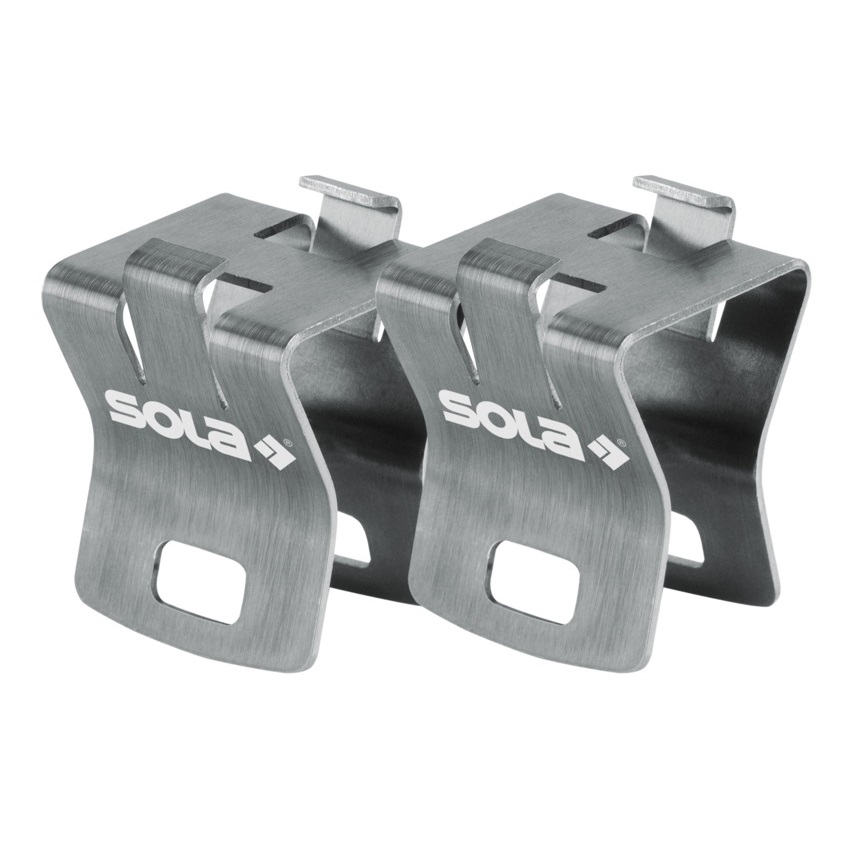 Sola RED CLIP Spirit Level Clamp Mounting Clips, Stainless Steel Spring for Stripping Screeding Bar and Straight Edge 01999901 Image