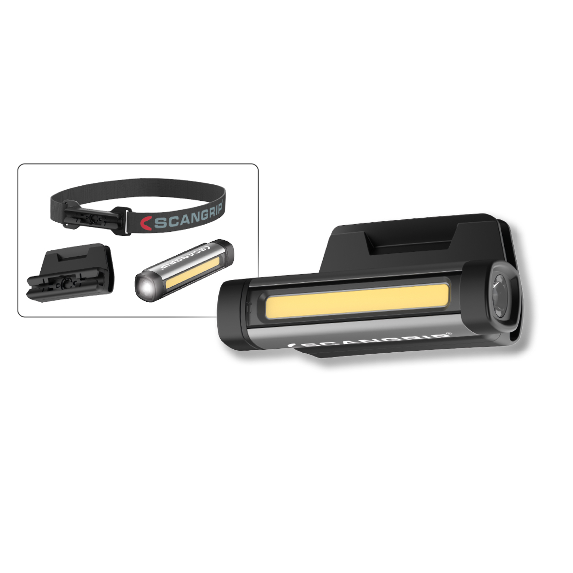 SCANGRIP 03.5811 FLEX WEAR KIT, Rechargeable LED Headlamp / Head Torch / Multipurpose COB LED Light Image