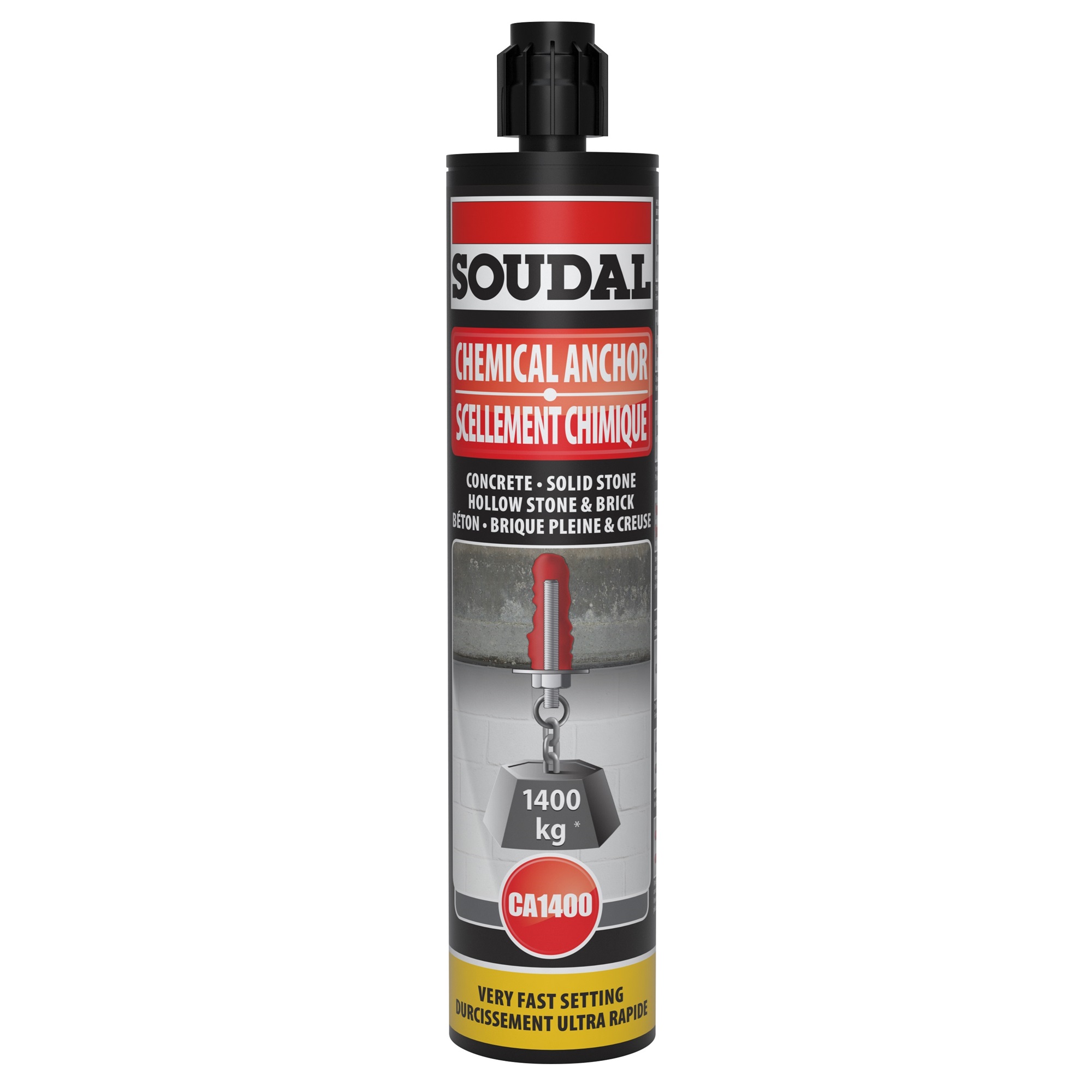 Soudal 125539 Soudafix CA 1400 Very Fast Setting Chemical Anchor 280ml Grey Image