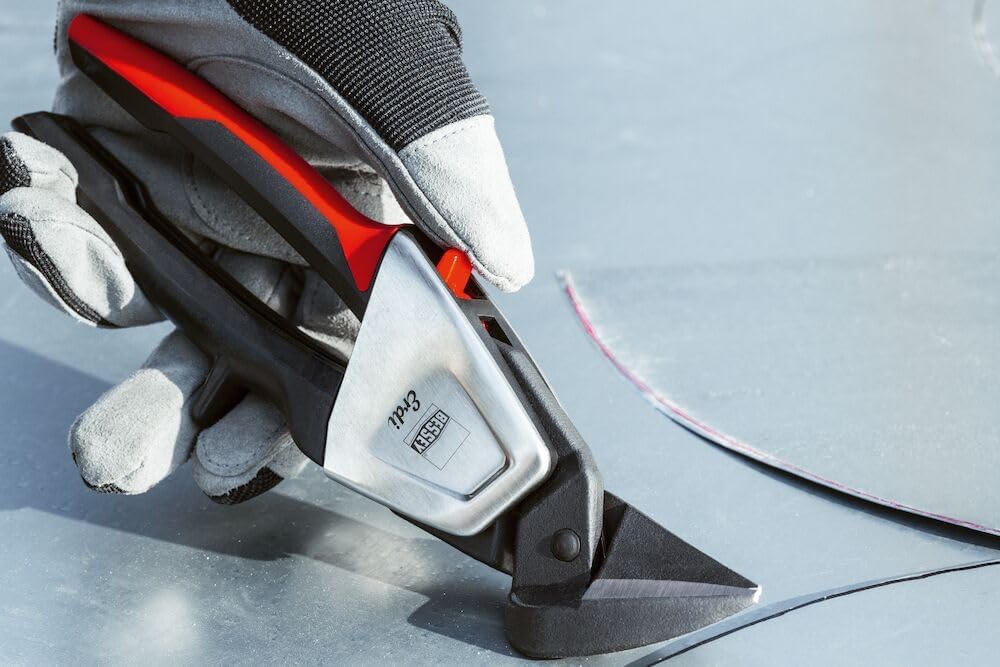 Bessey Erdi D39ASSL-SB Compound Action Left Cutting Shape and Straight Cutting Snips, Black/Red - Image 5