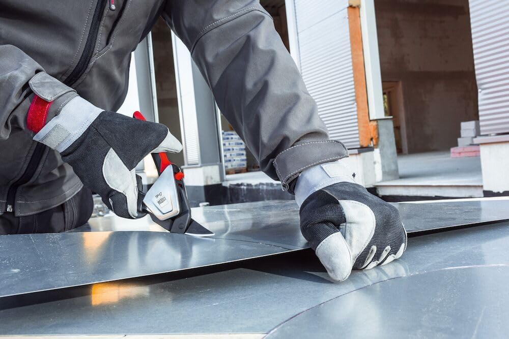 Bessey Erdi D39ASSL-SB Compound Action Left Cutting Shape and Straight Cutting Snips, Black/Red - Image 4