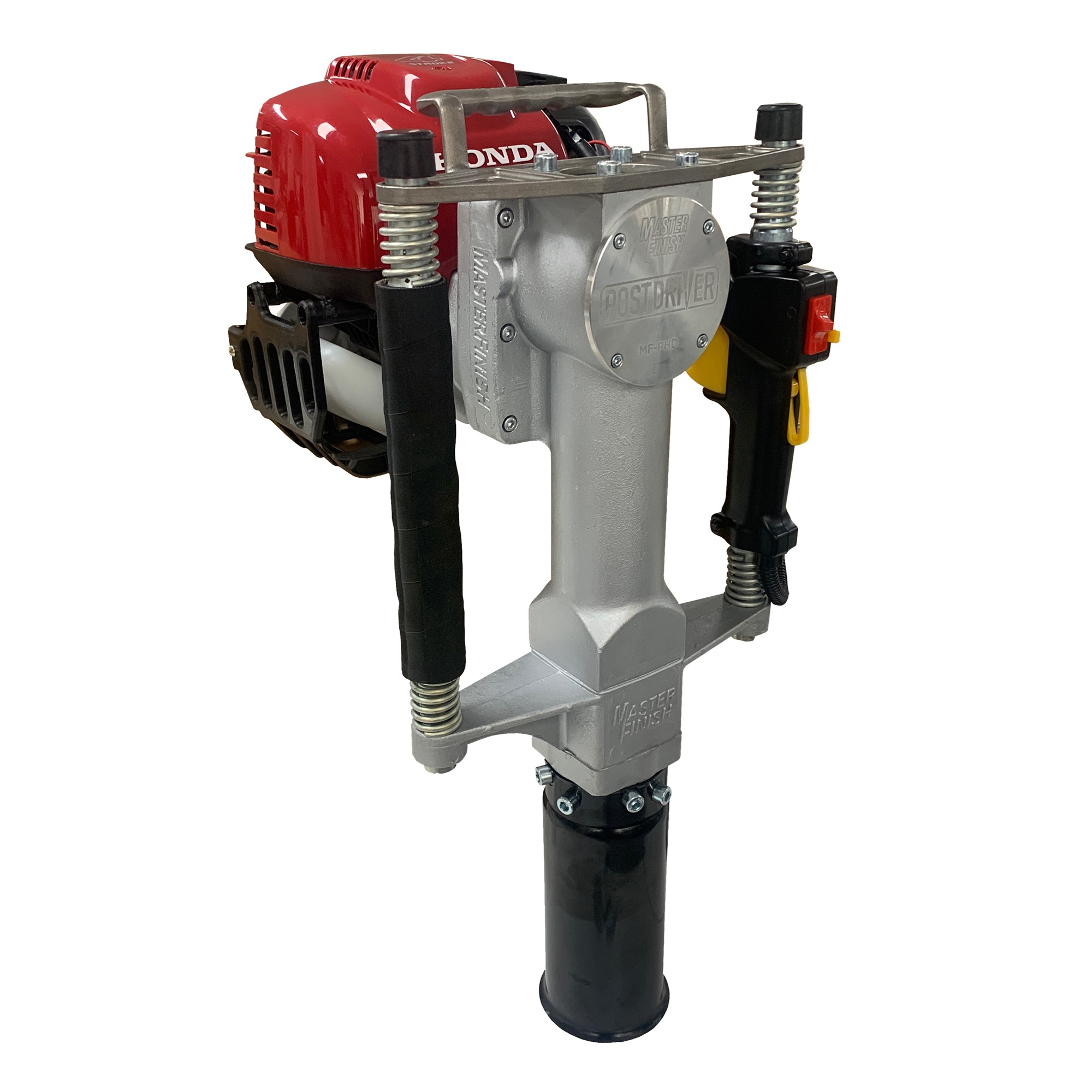 Masterfinish MFPD Heavy Duty 3Hp 4 Stroke Honda Petrol Engine Star Picket Post Rammer Driver Image