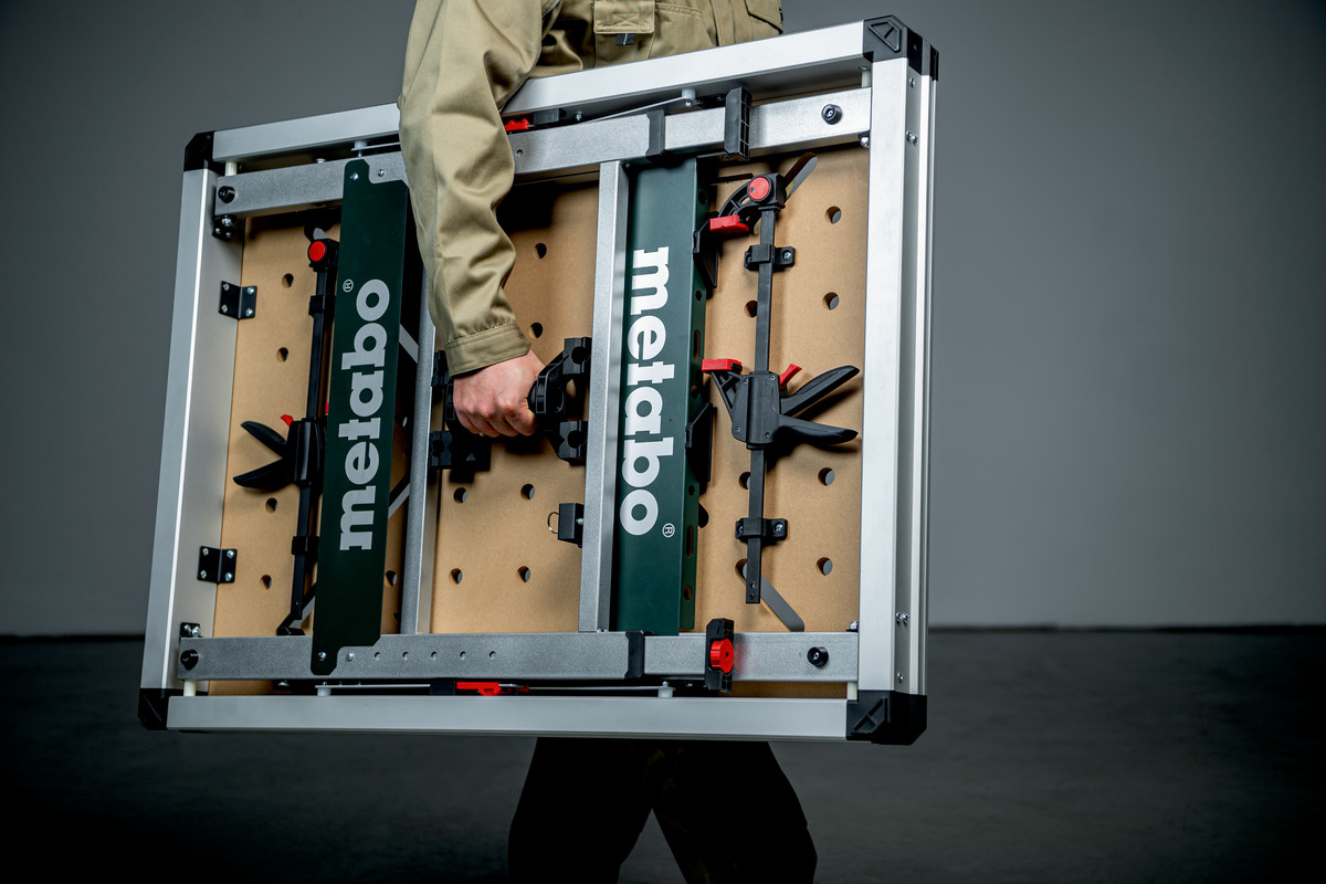 Metabo MWB 100 Multifunction Work Bench Table & Sawhorse with Quick Clamps and Table Dogs, Surpassing WORX Pegasus in Quality and Durability 626991000 - Image 9