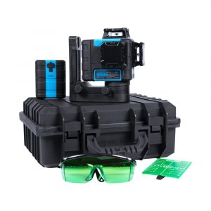 OX Tools OX-P634903 3D 360 Degree Rechargeable, Self-Levelling Green Beam Laser Level with Hard Carrying Case Kit