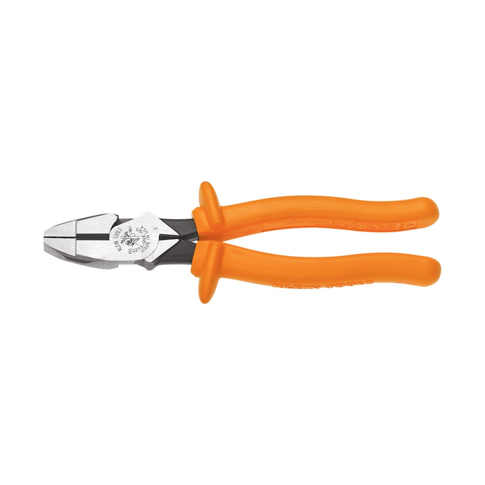 KLEIN Tools A-D2000-9NE-INS 1000V VDE Insulated Heavy Duty Lineman's Pliers, 245mm - Made in USA Image