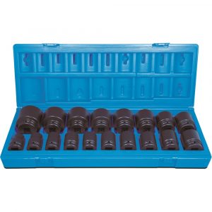 Action 601401801 18 Pieces 3/4" Square Drive 6 Point Metric Standard Socket Set