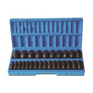 Action 605222601 26 Pieces 1/2" Square Drive 6 Point Metric Deep Socket Set