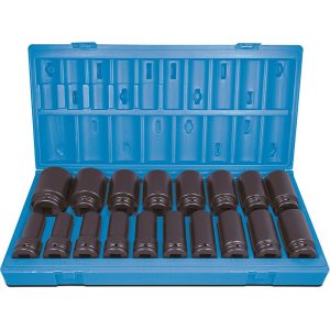 Action 605421801 18 Pieces 3/4" Square Drive 6 Point Metric Deep Socket Set