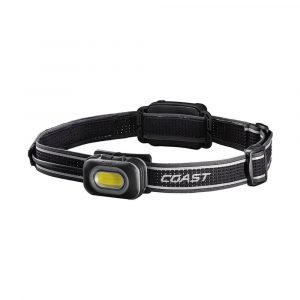 COAST RL10R Rechargeable Dual Power 750 Lumen Dual Colour Headlamp with Red Rear Lighting