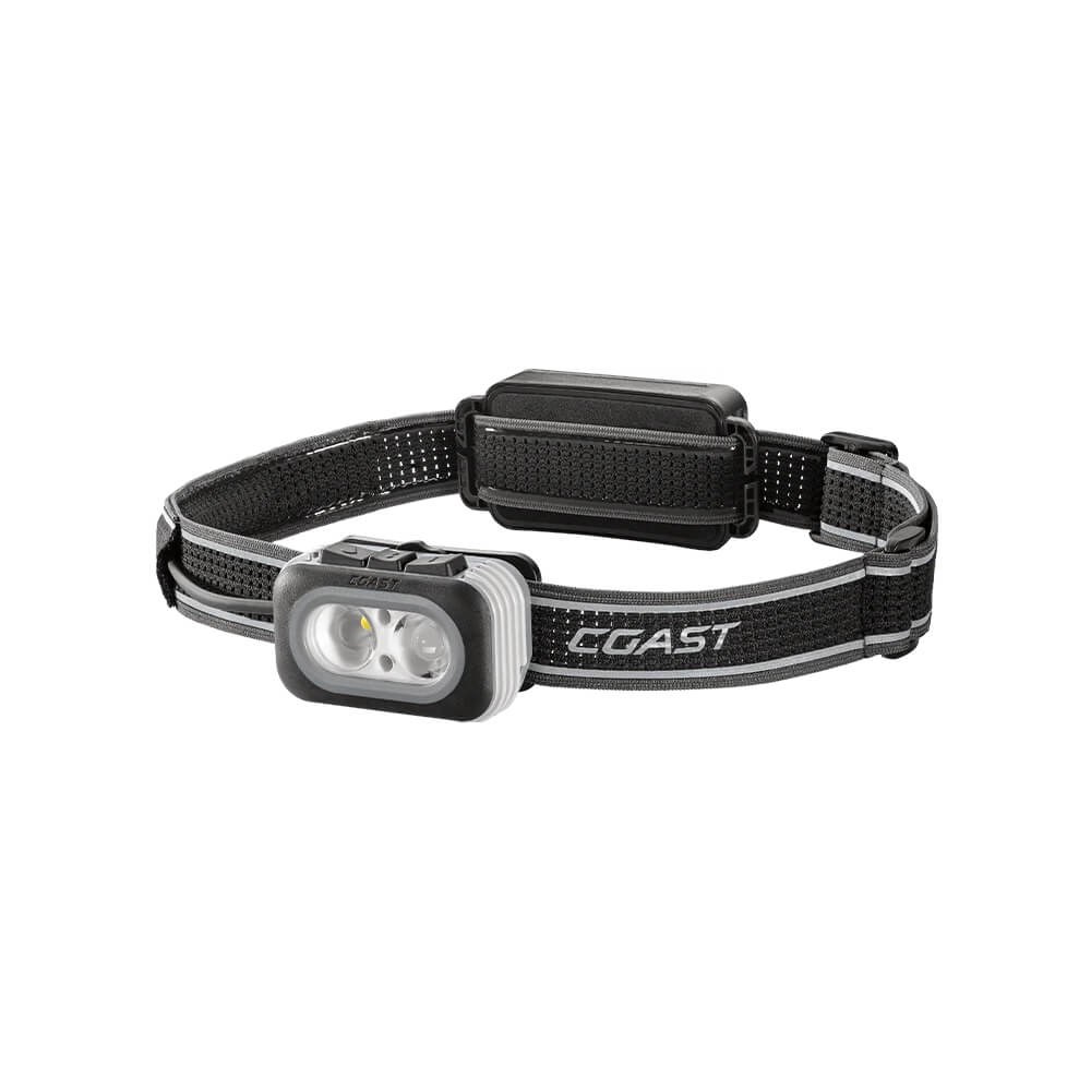 COAST RL20RB Rechargeable Dual Power 1000 Lumen Tri Colour Headlamp with Red Rear Lighting + Booster Battery Image