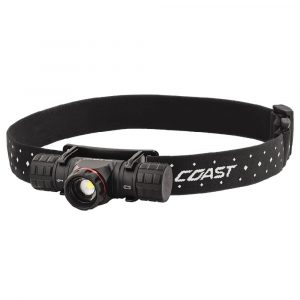 COAST XPH30R Rechargeable Dual Power Pure Beam Focusing LED Headlamp – 1000 Lumens on Turbo Mode