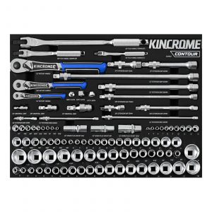 Kincrome EVA901T CONTOUR® 100 Piece LOK-ON™ Sockets & Accessories EVA Tray Set
