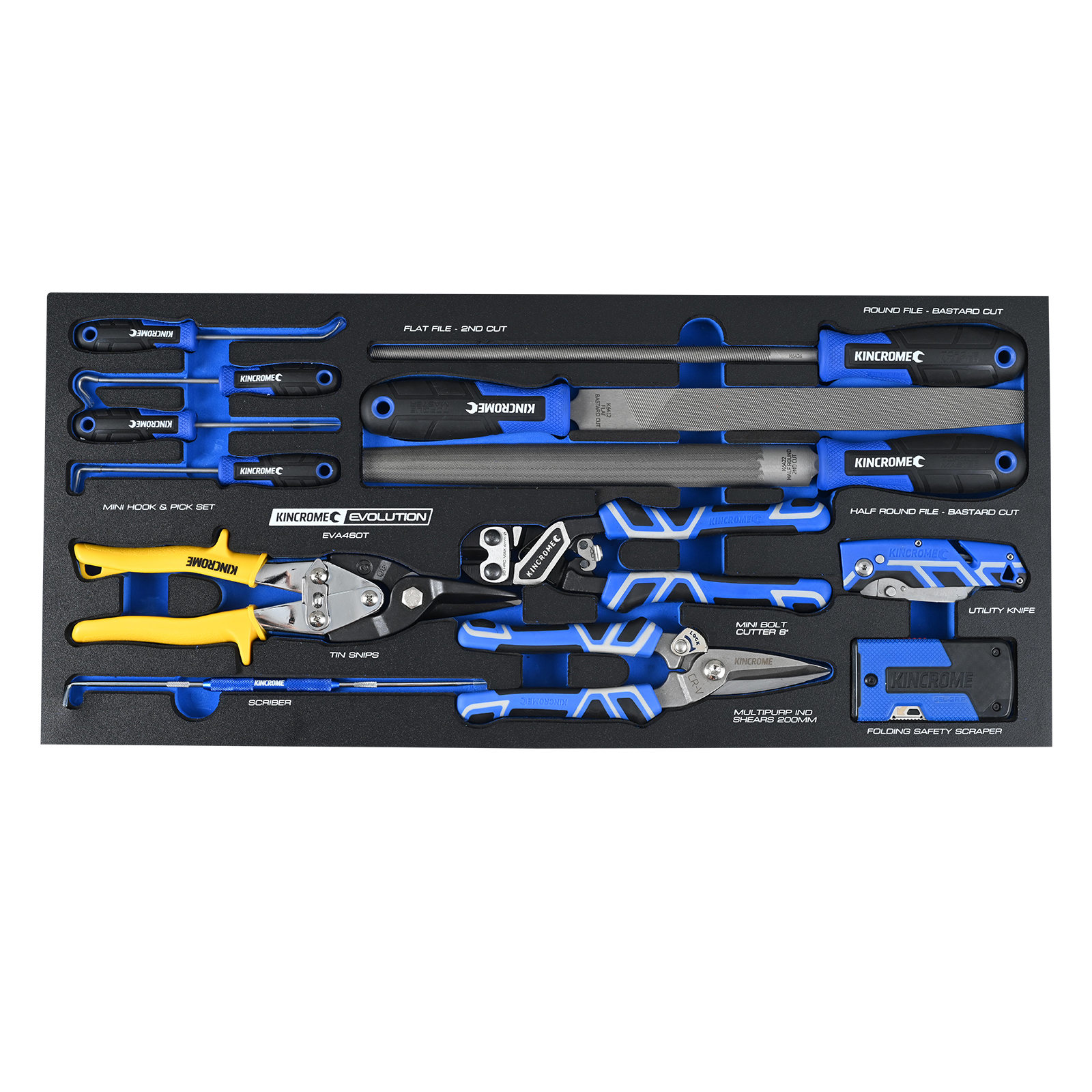 Kincrome EVA460T EVOLUTION 13 Piece Cut, Hook & Scrape EVA Tray Set Image