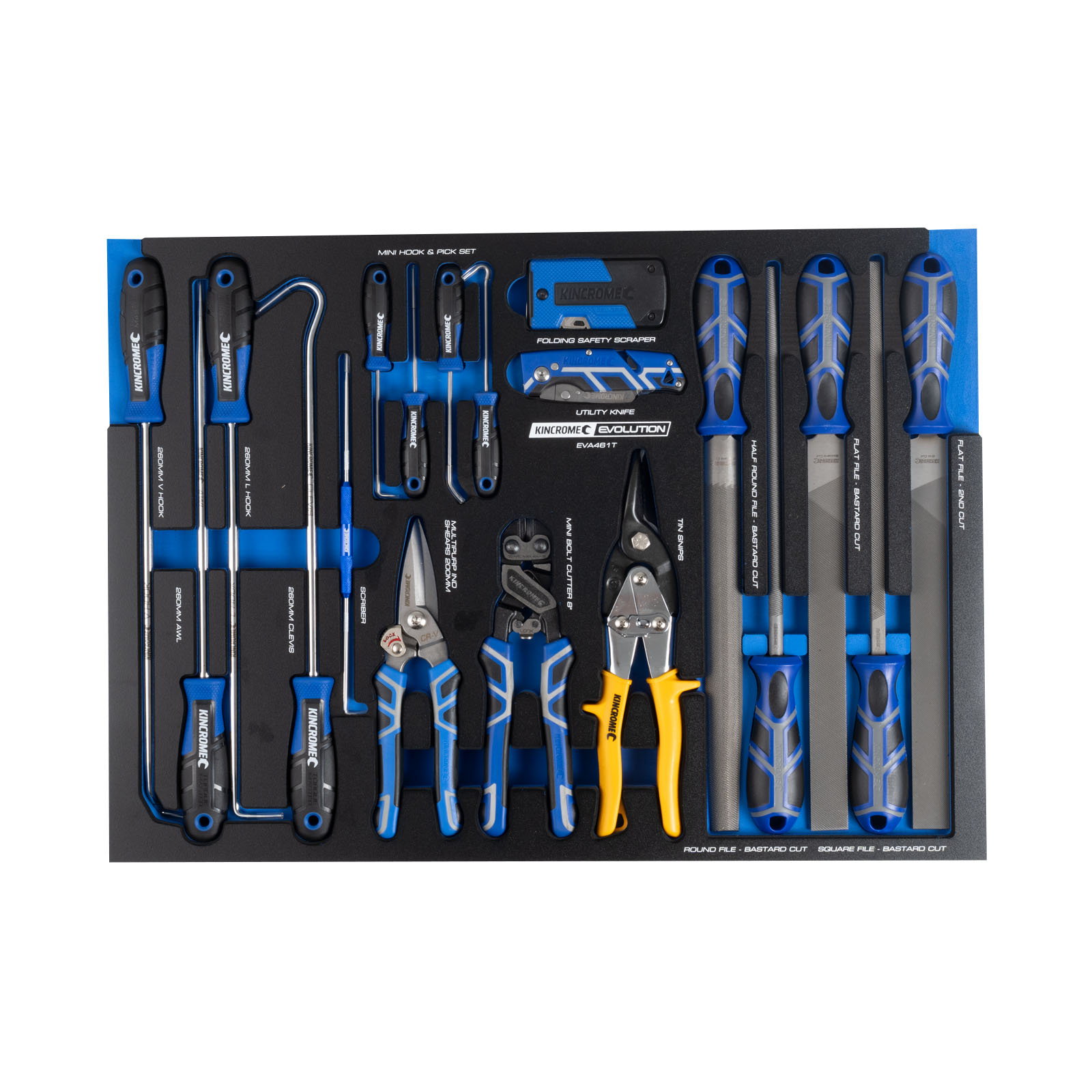 Kincrome EVA461T EVOLUTION 19 Piece Cut, Hook & Scrape EVA Tray Set Image