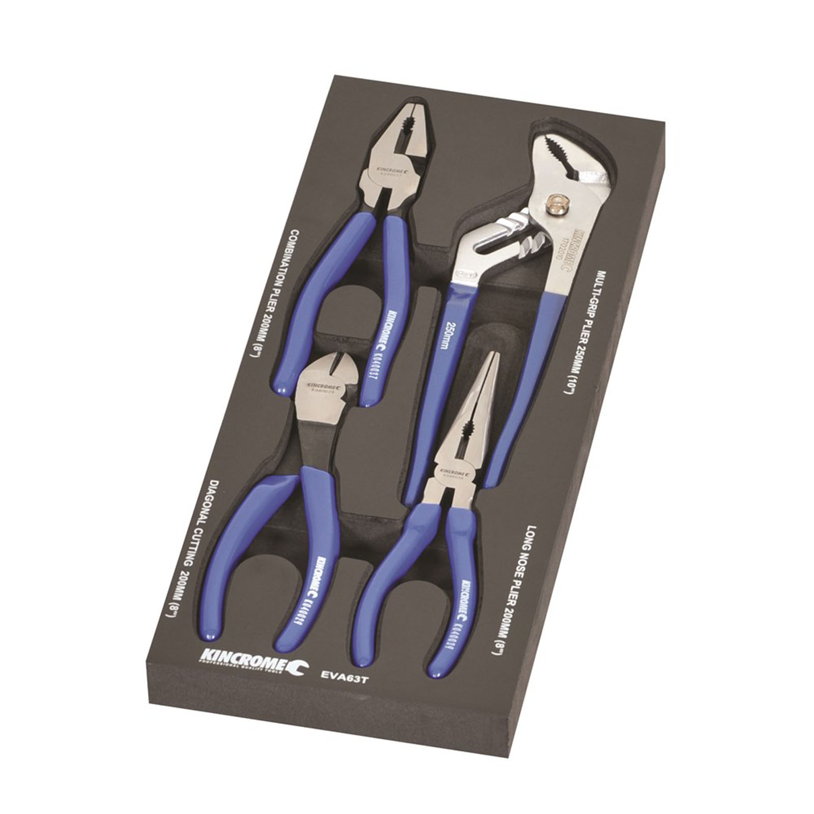 Kincrome EVA63T CONTOUR® 4 Piece Pliers EVA Tray Set Image