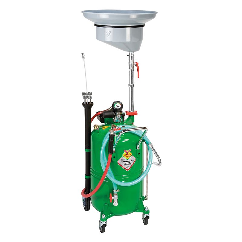 RAASM RA-44060 65L Mobile Waste Oil Gravity & Suction Drainer with Probe Kit Image