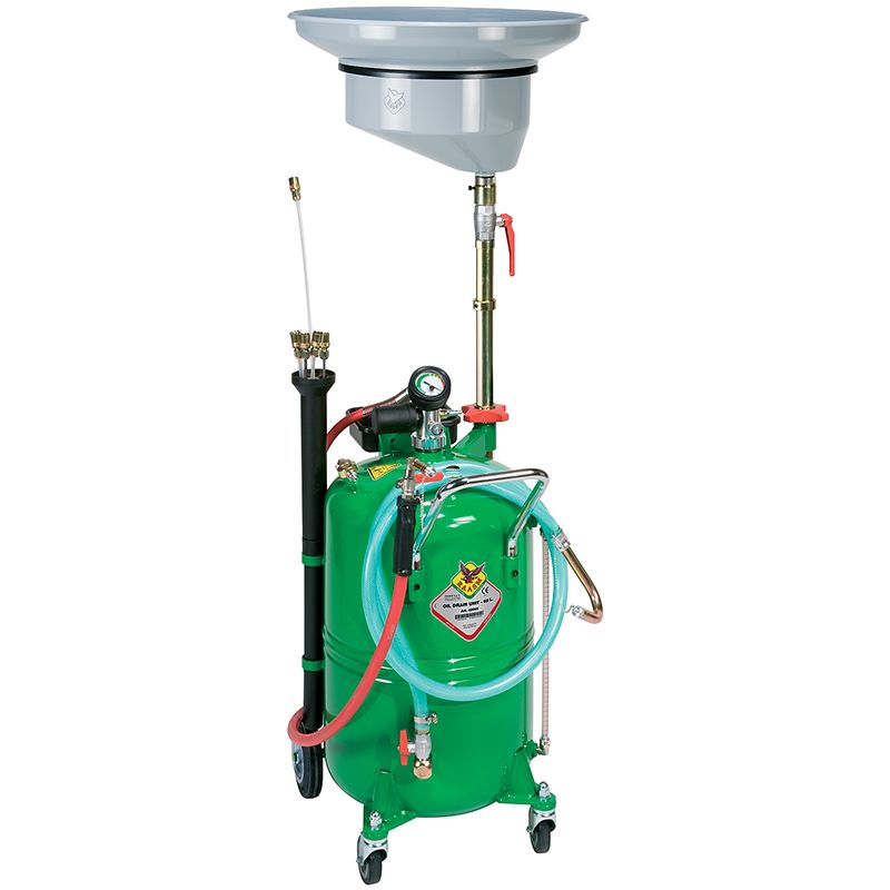 RAASM RA-44090 90L Mobile Waste Oil Gravity & Suction Drainer with Probe Kit Image