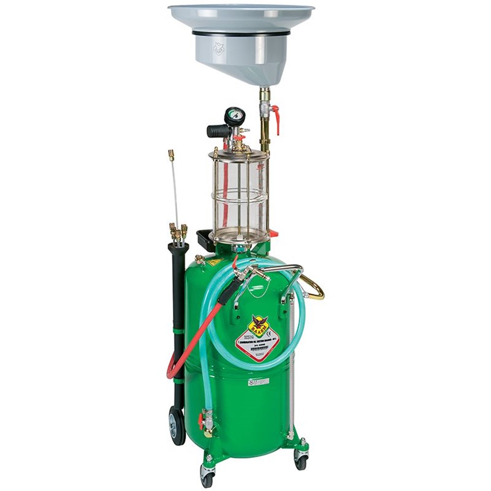 RAASM RA-44091 90L Gravity and Suction Oil Drainer with Transparent Pre-Chamber and Suction Probe Kit Image