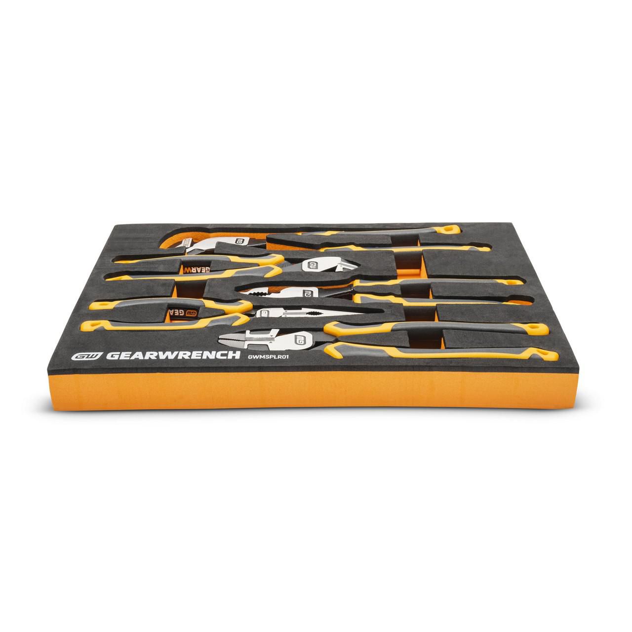 GEARWRENCH GWMSPLR01 5 Piece PITBULL Cushion Grip Pliers Set in EVA Foam Storage Tray - Image 2