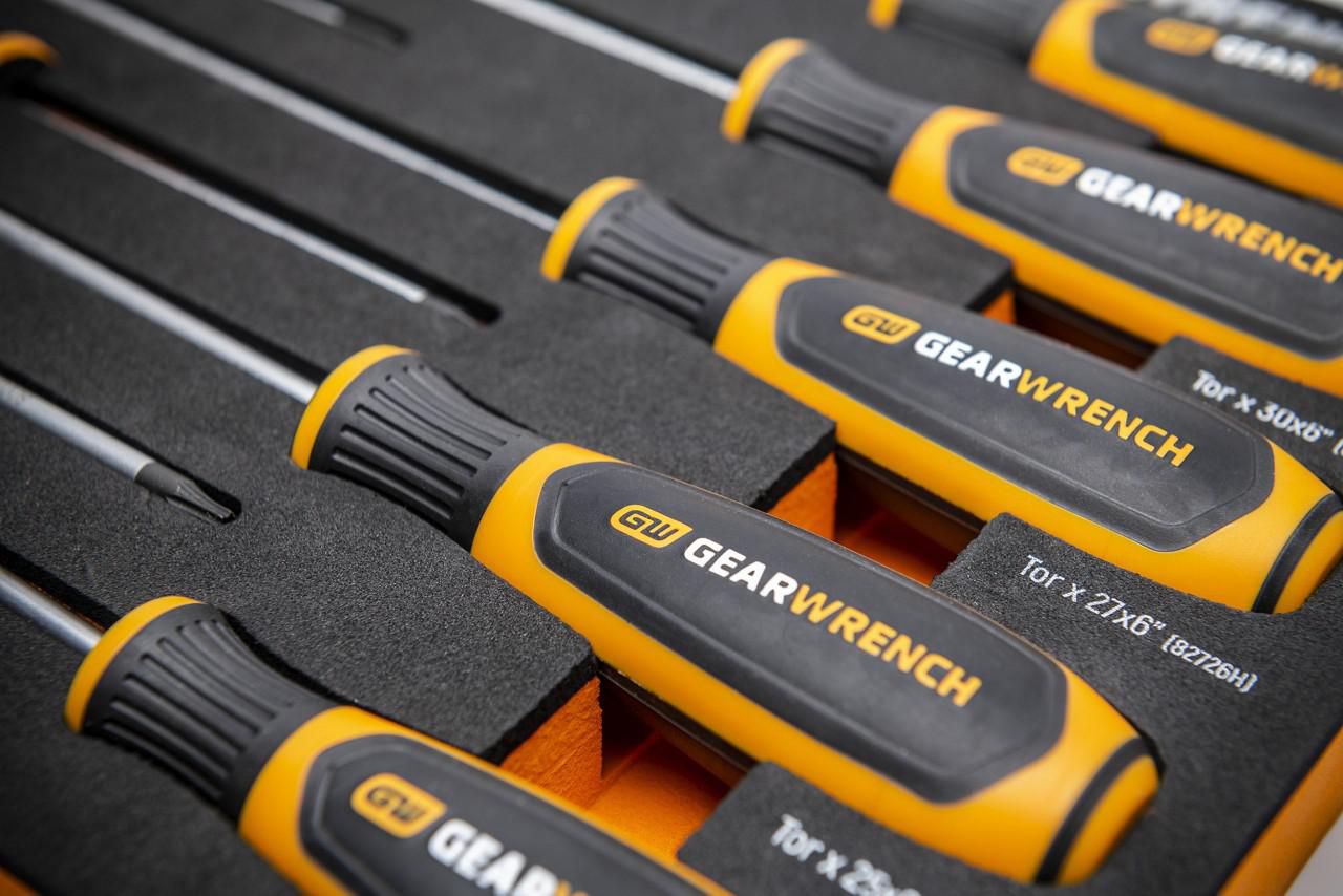 GEARWRENCH GWMSSCRTX 10 Piece Torx® Dual Material Screwdriver Set in EVA Foam Storage Tray - Image 7
