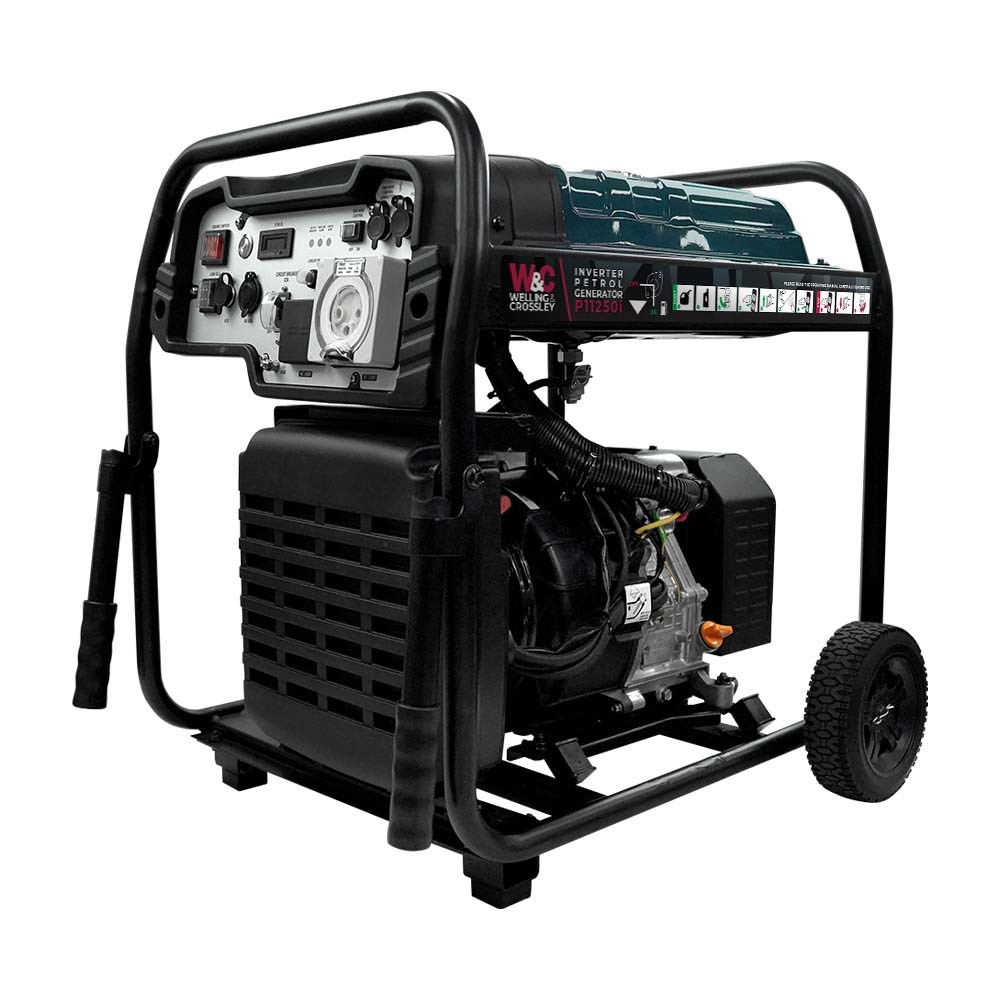 Welling & Crossley P11250I 11.25kVA 9000W Portable Open Frame Inverter Petrol Generator with E-Start Image